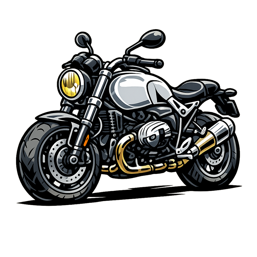 Bmw r ninet pure [T-Shirt] - Caricature - Impression poitrine