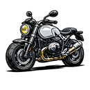 Bmw r ninet pure [Cup Black] - Caricature - One Sided