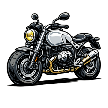 BMW r ninet pure [Mug Black] - Caricature - Face simple