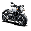 Bmw r ninet pure [T-Shirt] - Manga Neon City - Imprimé poitrine
