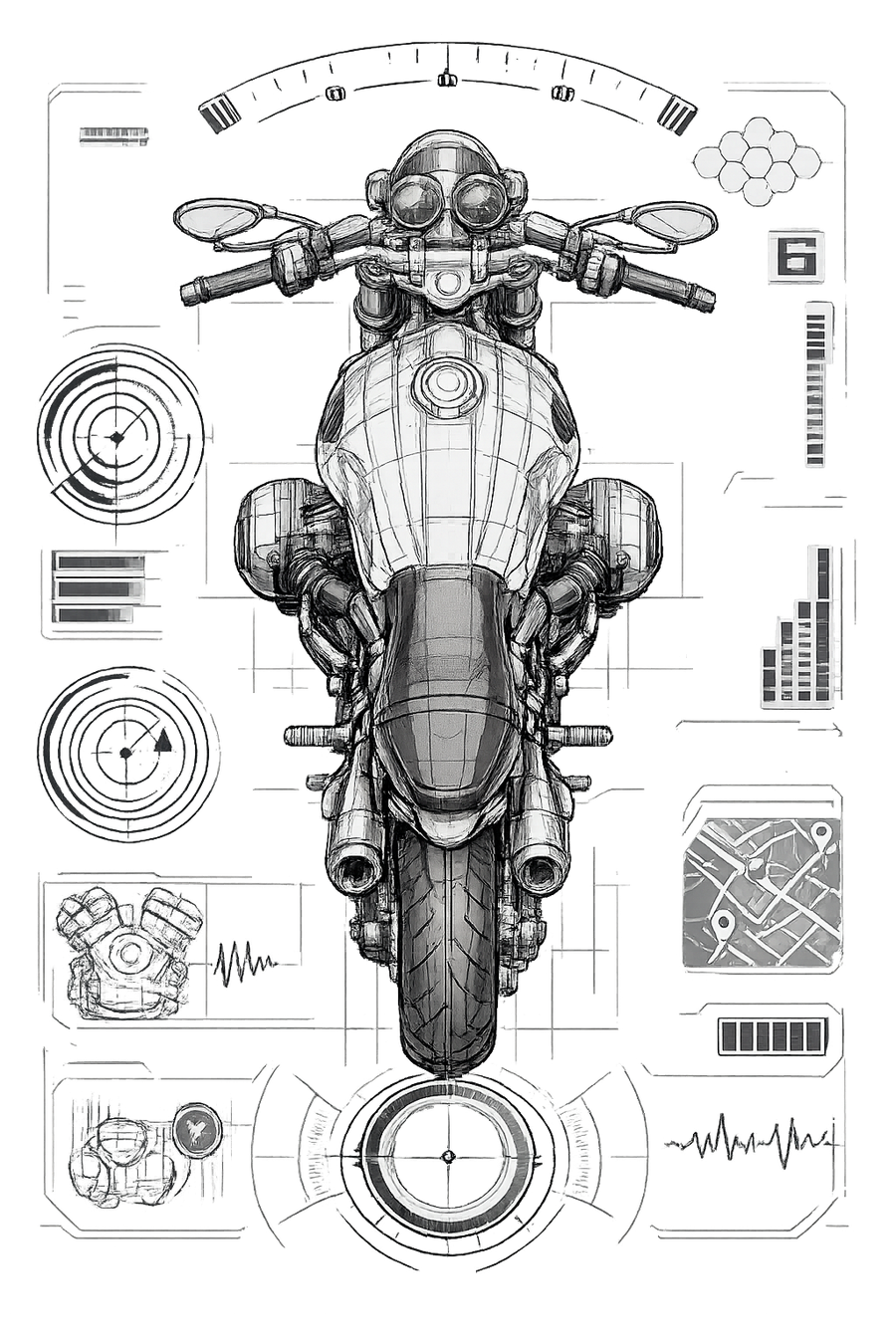 Bmw r ninet pure [Cup White] - Top-Down Tech - Recto