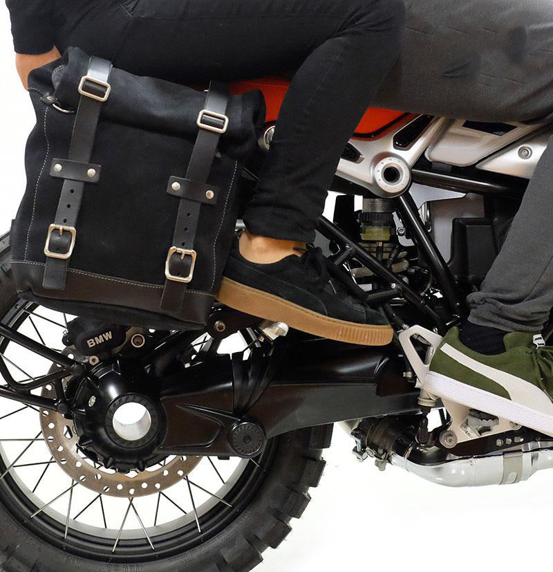BMW R nineT 1200 Racer [2017-2020] - Scram Seitentasche aus Canvas 22L-30L + symmetrischer Doppelrahmen