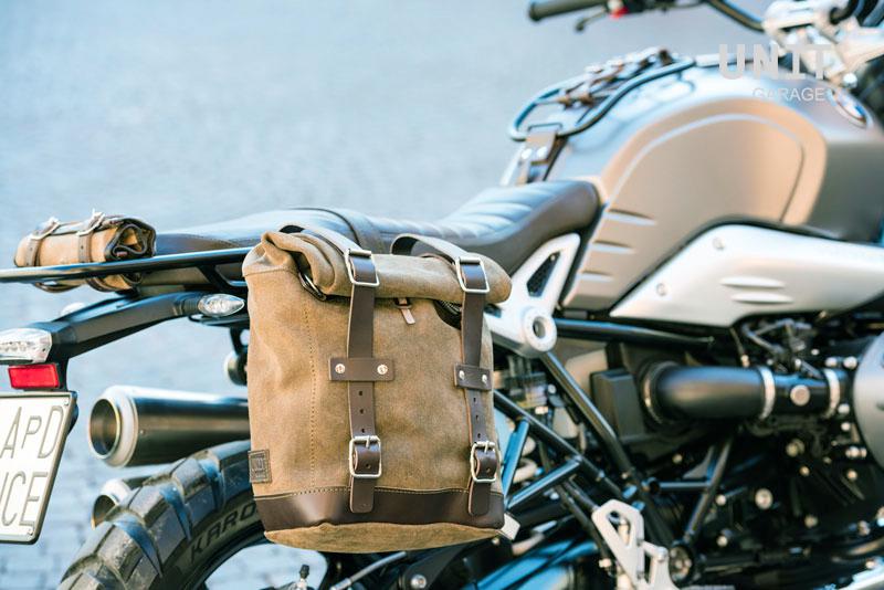 BMW R nineT 1200 Roadster [2014-2023] - 22L-30L Scram Satteltasche aus Spaltleder + Rahmen der Serie