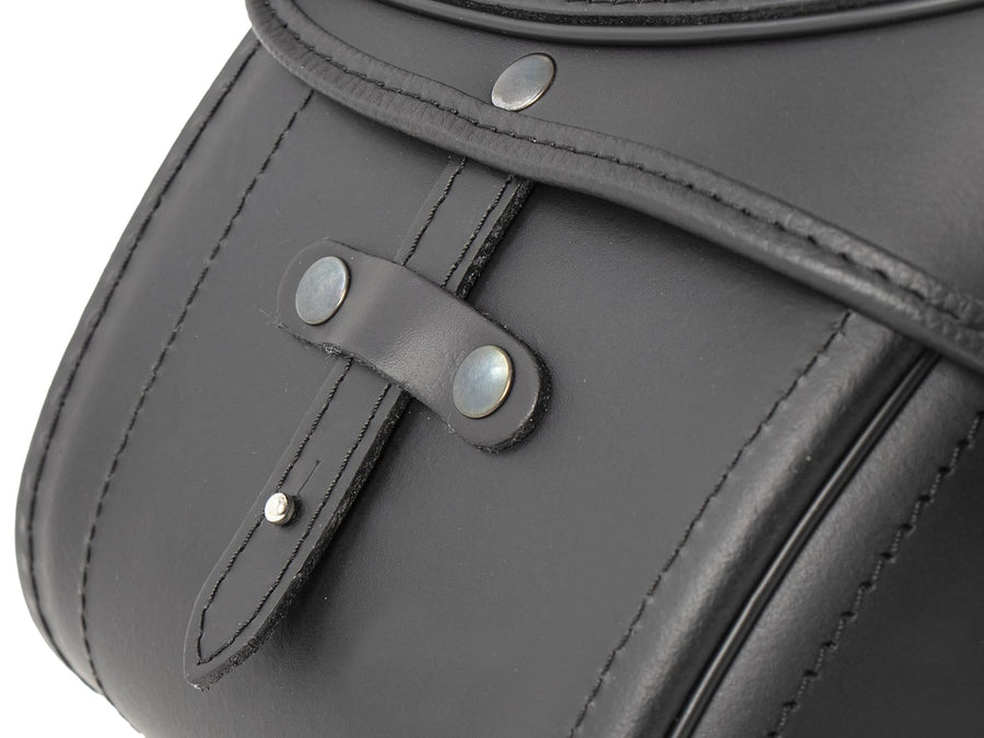 Sacoche moto [Hepco & Becker] - Cuir Buffalo noir gauche - support de sacoche tube