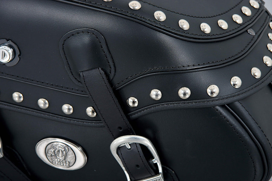 Motorradtasche [Hepco & Becker] - Leder Buffalo Custom links – Rohrpacktaschenhalter