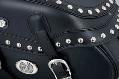 Motorradtasche [Hepco & Becker] - Leder Buffalo Big Custom rechts – Rohrpacktaschenhalter
