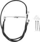 Harley Davidson Flhr [DRAG SPECIALTIES] – Verlängertes Bremsleitungs-Kit aus schwarzem Vinyl