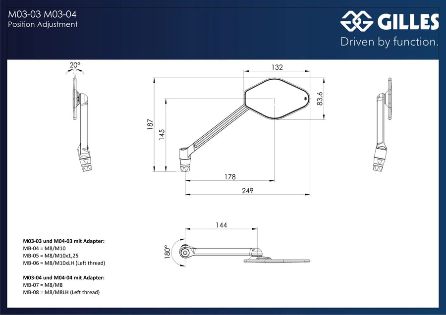ducati multistrada 1200 [GILLES TOOLING] – Stratos Spiegel M10