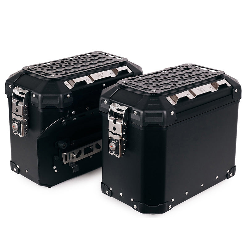 BMW F 450 GS [2026-] - Atlas Aluminium-Seitenkoffer-Set 48L + 41L + Atlas Aluminium-Satteltaschenrahmen