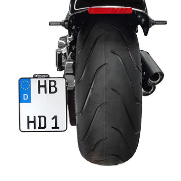 harley-davidson street bob [HEINZ BIKES] – Support de plaque d'immatriculation latéral avec éclairage de plaque d'immatriculation