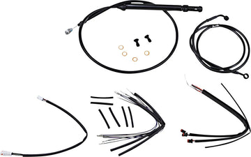harley davidson flsl [BURLY BRAND] - Kit câble de guidon et conduite de frein pour guidon Burly Ape