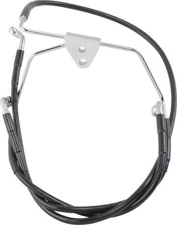 harley davidson flhtcui [DRAG SPECIALTIES] – Verlängertes schwarzes Vinyl-Bremsleitungs-Kit