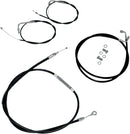 Harley Davidson Flst [LA CHOPPERS] – Standard Schwarz Vinyl Lenkerzug/Bremsleitung Kit