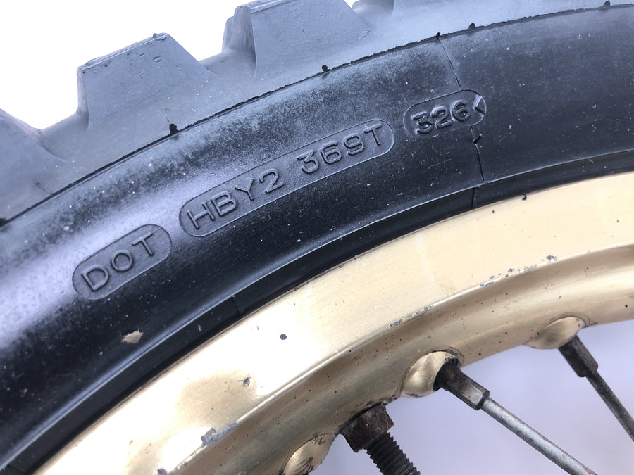 Yamaha XT 500 1U6 [1981] - Hinterrad Felge Gold Speichenrad 1.85 x 18" mit Trommelbremse