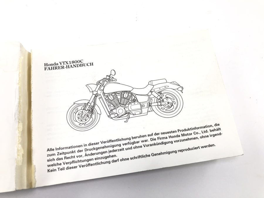 Honda VTX 1800 SC46 [2004] - Fahrerhandbuch Betriebsanleitung Owner’s Manual nur deutsch