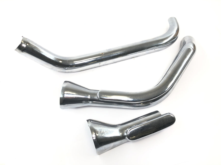 Kawasaki VN 1600 Classic VNT60A [2007] - Couvercle de collecteur d'échappement, bouclier thermique chromé, protection d'échappement