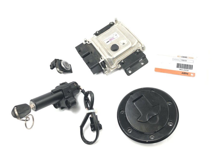 KTM RC 125 [2016] - Lock set ignition lock tank cap control unit ECU with code card key set
