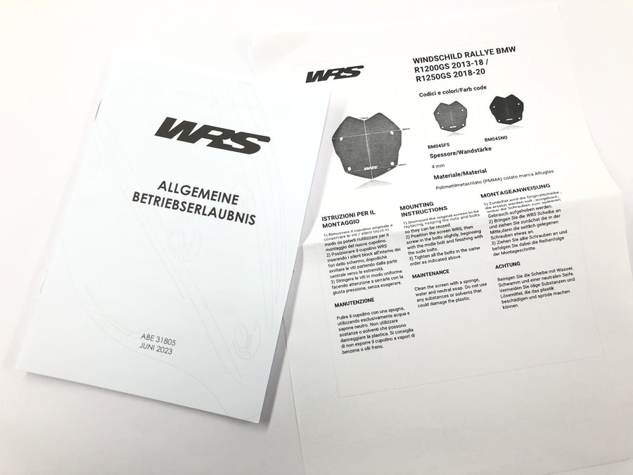 BMW R 1200/1250 GS [diverse Baujahre] - WRS Windschild Mattschwarz neuwertig