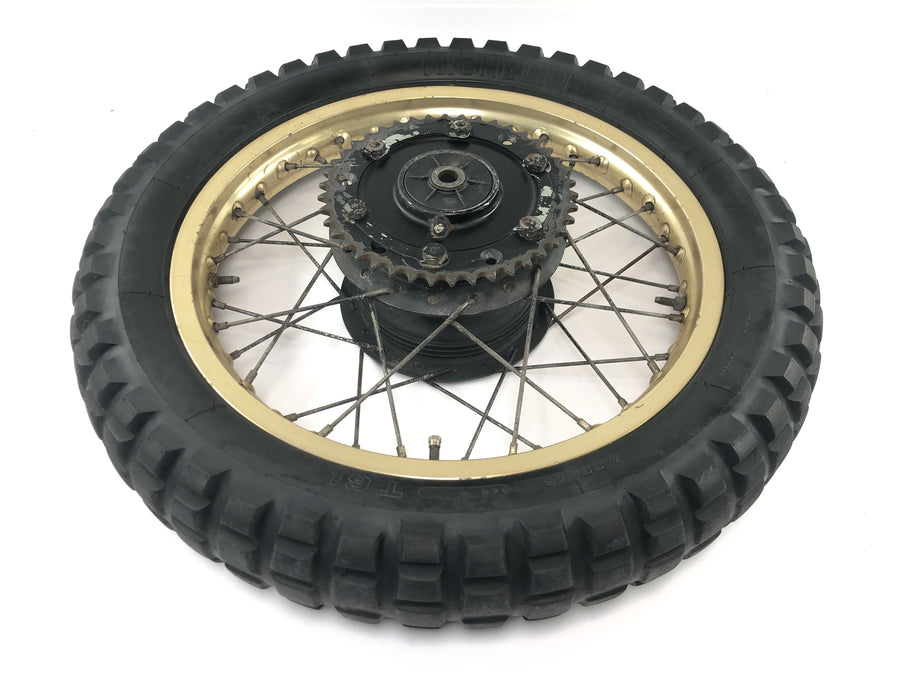 Yamaha XT 500 1U6 [1981] - Hinterrad Felge Gold Speichenrad 1.85 x 18" mit Trommelbremse
