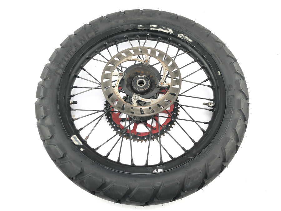 Beta RR 125 [2018] - Hinterrad Rad Felge mit Bremsscheibe und Kettenrad 18 Zoll