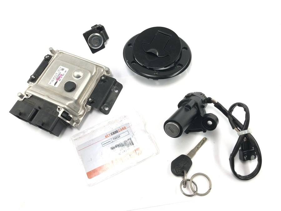KTM RC 125 [2016] - Lock set ignition lock tank cap control unit ECU with code card key set