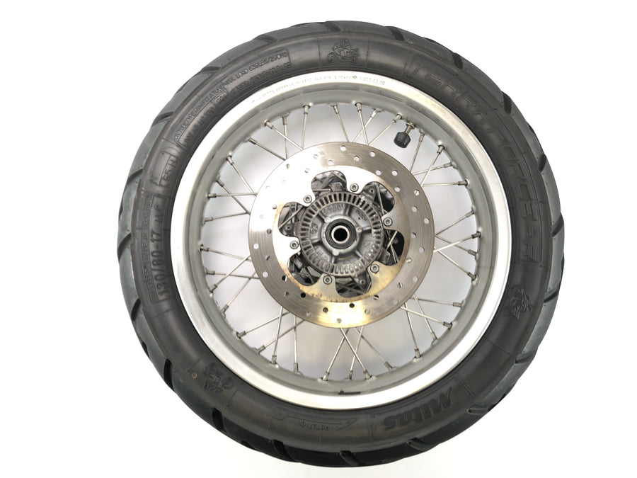 BMW F 650 GS R13 [2002] - Hinterrad Rad Felge hinten mit Kettenrad und Bremsscheibe 3.0x17"