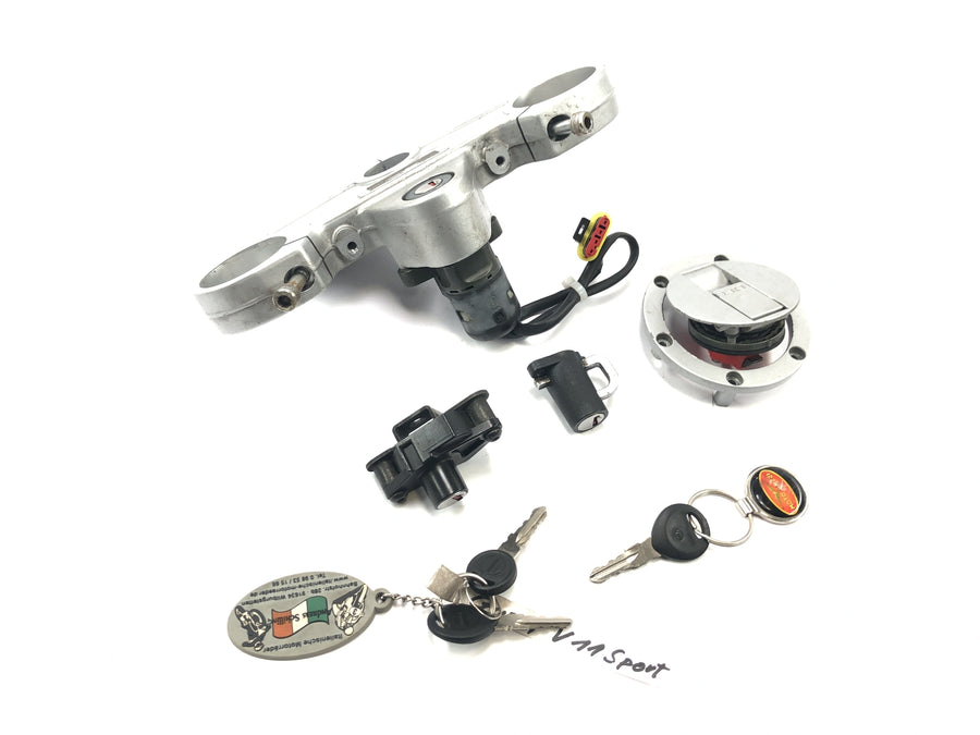 Moto Guzzi V11 Sport [1999] - Lock set ignition lock fork bridge at top tank cap