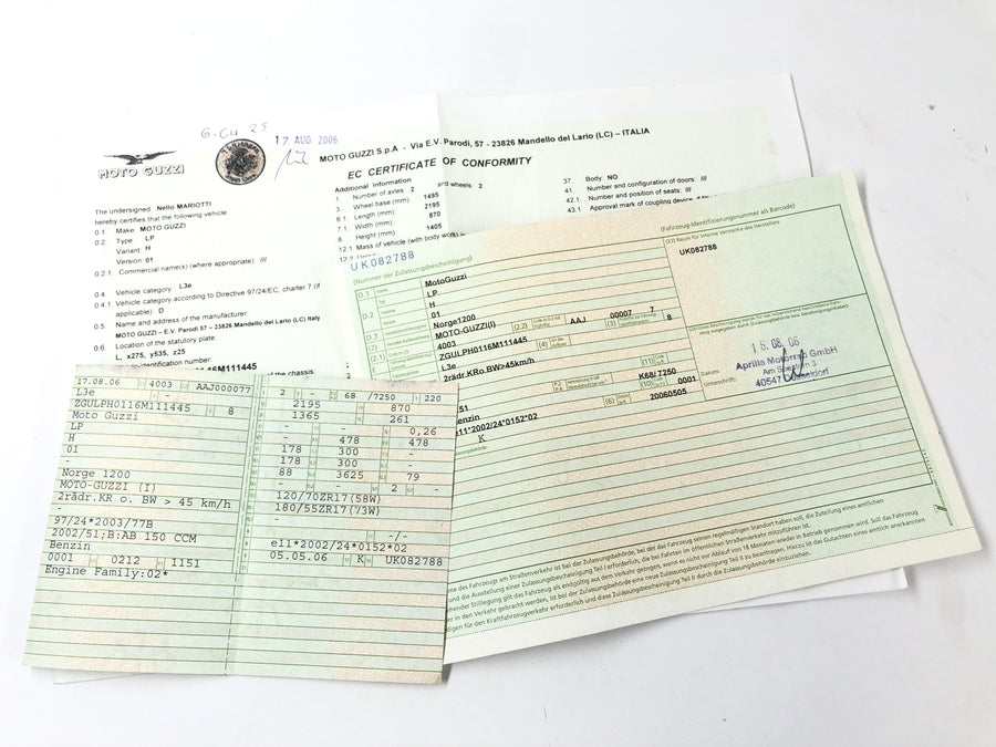 Moto Guzzi Norge 1200 [2006] - frame with papers