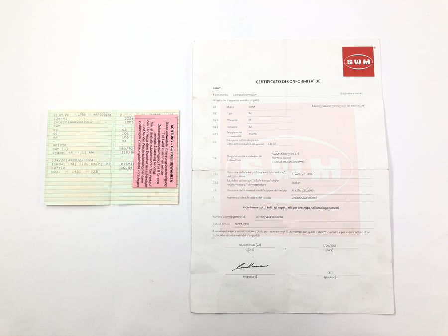 SWM RS 125 R B2 [2020] - Rahmen Hauptrahmen Chassis Grundrahmen Motorradrahmen rot