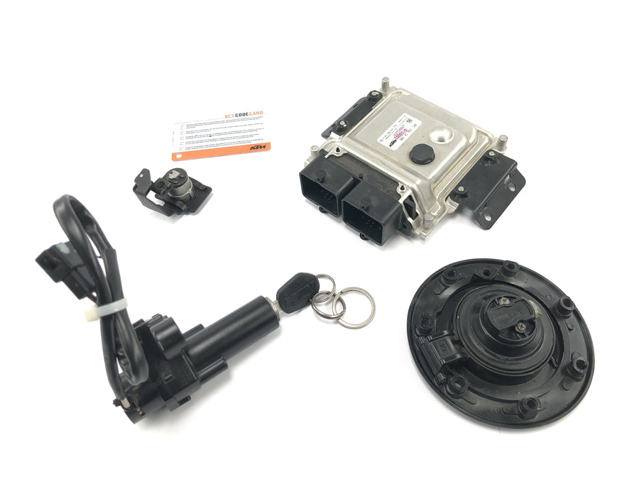 KTM RC 125 [2016] - Lock set ignition lock tank cap control unit ECU with code card key set