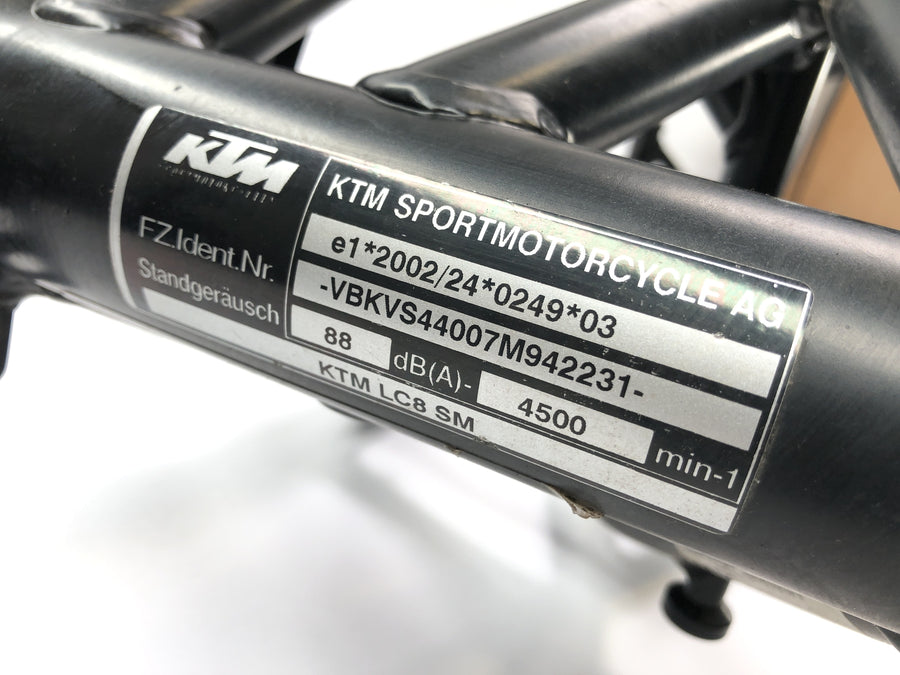 KTM 950 SM LC8 [2008] - Cadre avec papiers