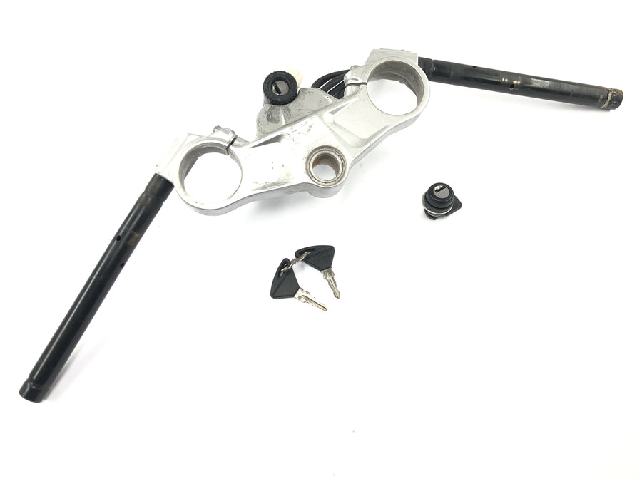 Aprilia RS 125 TW [2017] - pont de fourche supérieur avec serrure de contact au guidon et serrure de selle