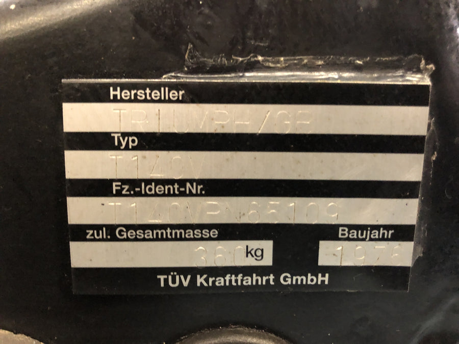 Triumph Bonneville T140V [1976] - Rahmen mit Unbedenklichkeitsbescheinigung