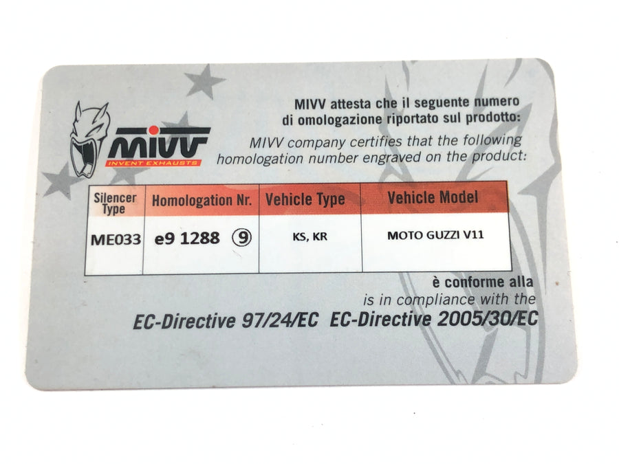 Moto Guzzi V11 Sport [1999] - Silencieux silencieux arrière en acier inoxydable silencieux d'échappement MIVV