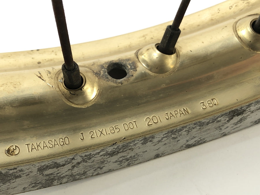 Yamaha XT 500 1U6 [1981] - Vorderrad Felge Rad Gold