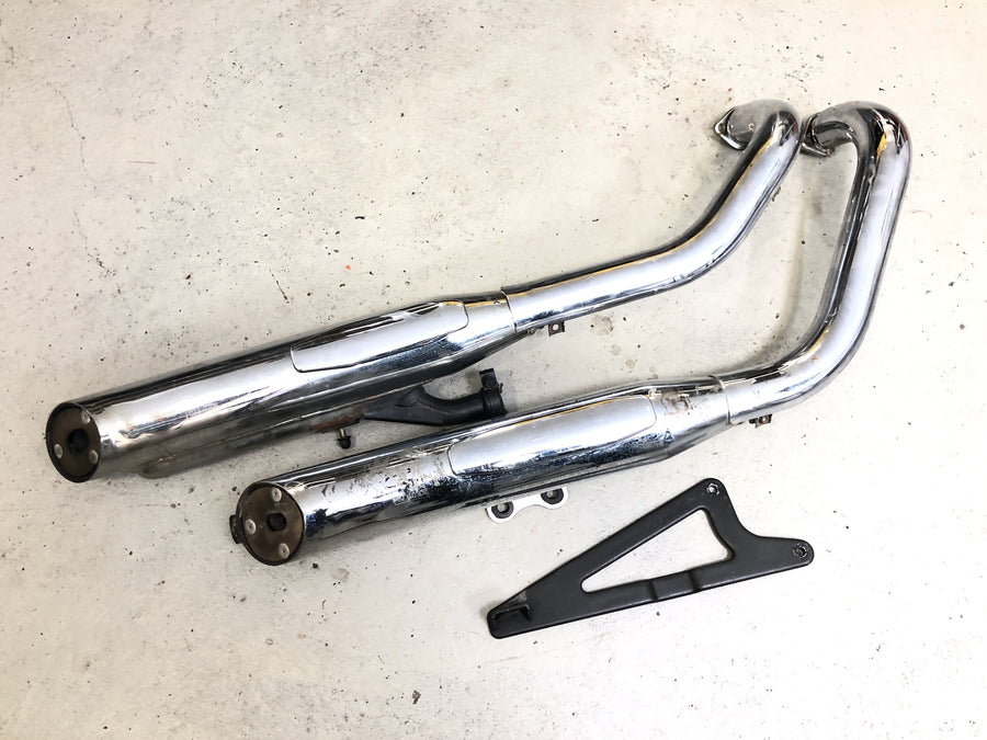 Kawasaki VN 800 VN800A [1996] - Auspuffanlage Auspuff Endtopf Krümmer Auspuffrohre komplett mit Halter