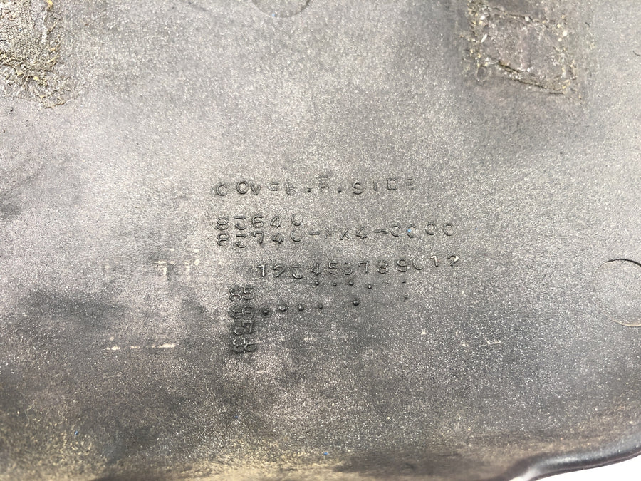 Honda XBR 500 PC15 [1989] - Side cover on the right side cladding Cover side coverage