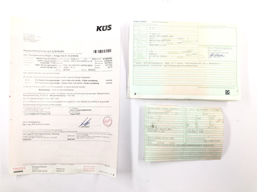 BMW F 650 GS R13 [2000] - Rahmen Hauptrahmen mit Papieren