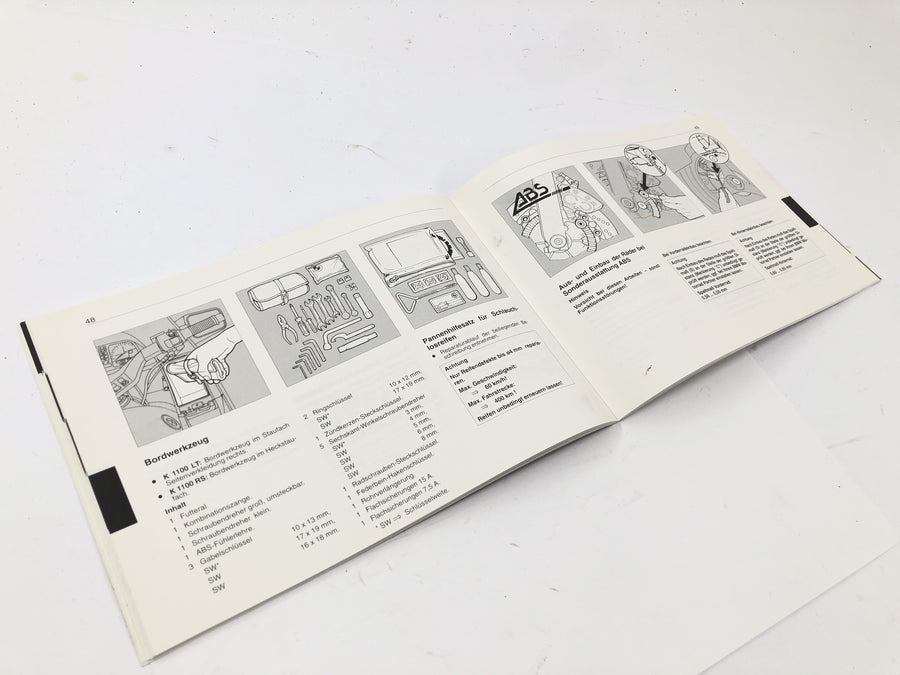 BMW K 1100 LT 100 [1994] - Operating instructions manual