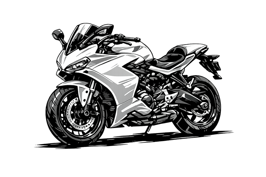 Ducati supersport [Tasse Schwarz] - Manga Neon City - Einseitig