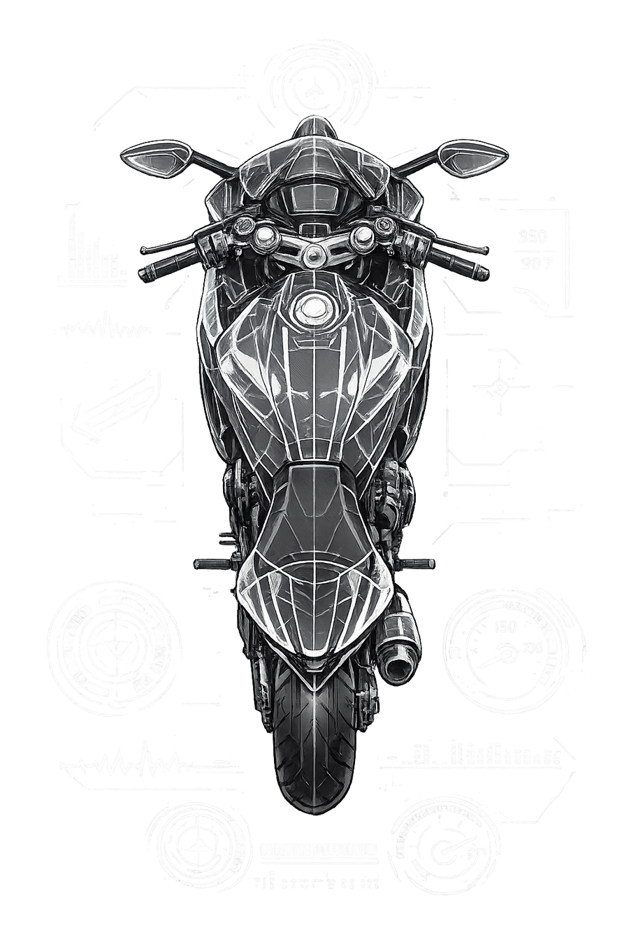 Ducati supersport [Hoodie] - Top-Down Tech - Impression au dos