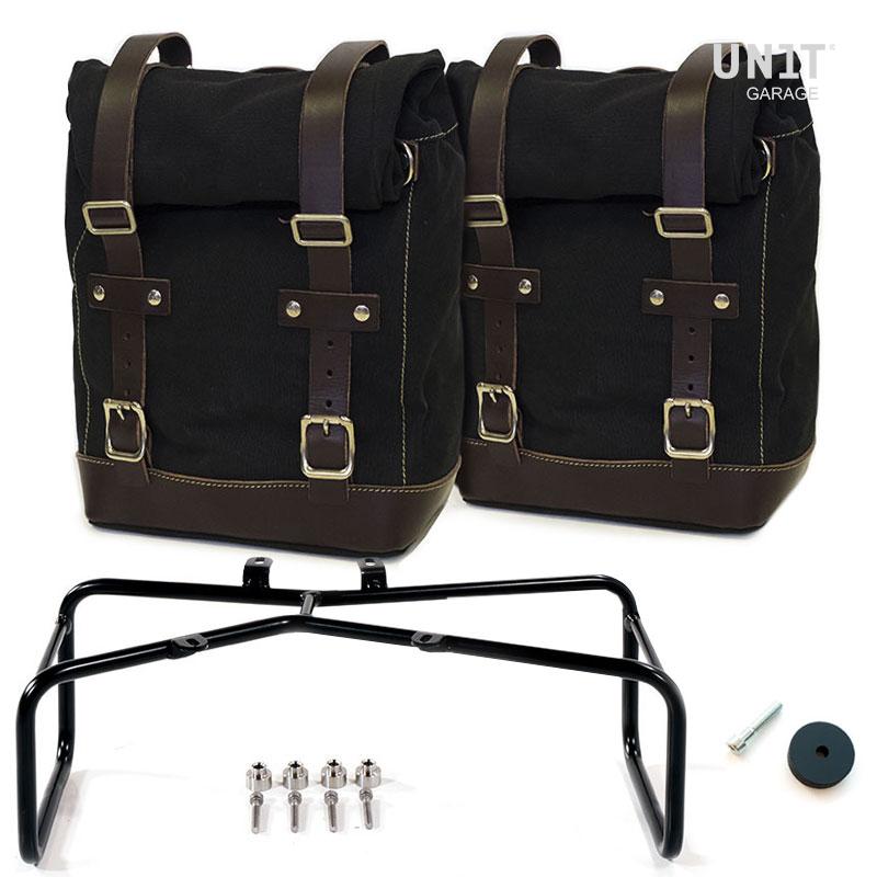 BMW R nineT 1200 Roadster [2014-2023] - Zwei Seitentaschen aus Canvas + Doppelrahmen