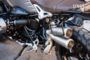 BMW R nineT 1200 Urban G/S (niedriger Auspuff) [2017-2023] - Zwei Seitentaschen aus Leder + Doppelrahmen NineT