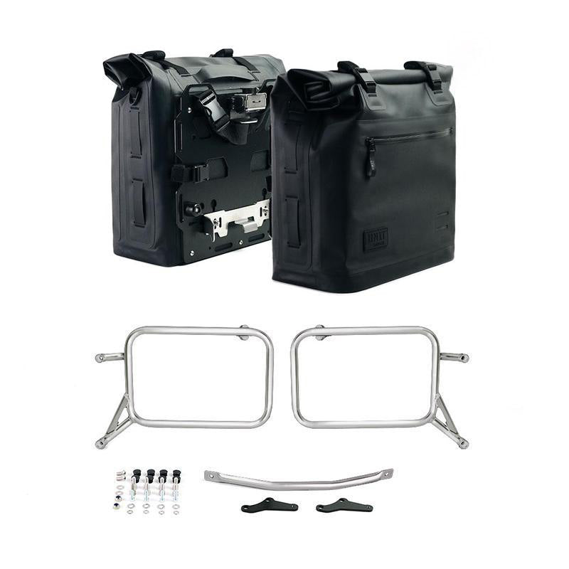 BMW R 850 GS / R 1100 GS / R 1150 GS Adventure [1994-2004] - Zwei Khali Seitentaschen TPU 35–45L + Paar Aluminiumplatten + R & GS Rahmen