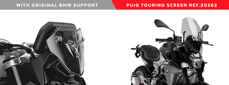 BMW F 900 R [2024] – New Generation Touring Verkleidungsscheibe – Schwarz