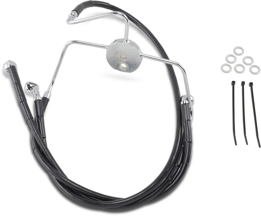 Harley Davidson Flhr [DRAG SPECIALTIES] - Kit de conduite de frein en vinyle noir étendu
