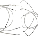 harley davidson flhtcu [BURLY BRAND] – Komplettes Edelstahl-Lenkerzug/Bremsleitungs-Kit-1