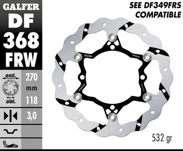 Suzuki Rm Z 250 [2021-2026, 2023-2024] - floating wave brake disc, grooved - picture 4