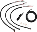 harley davidson flfb [LA CHOPPERS] – Komplettes Edelstahl-Lenkerzug-/Bremsleitungsset mit Geflecht-2