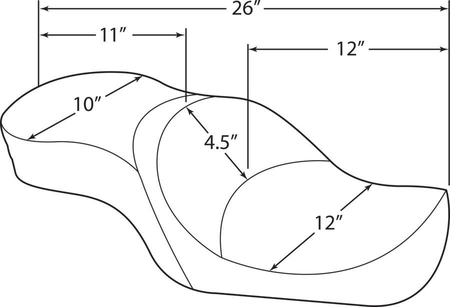 harley davidson touring [DRAG SPECIALTIES] – Low-profile touring seat